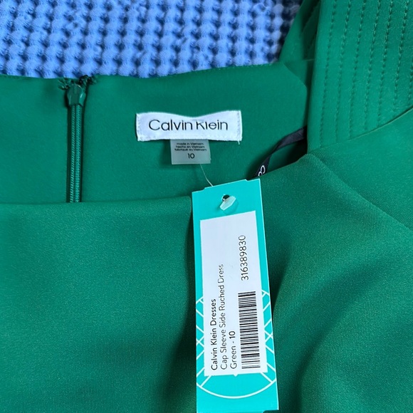 Green Sheath Dress Calvin Klein NWT sz 10 - Picture 2 of 3